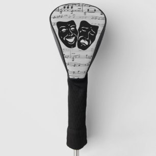 Silver Music- en Theater-maskers Golfheadcover