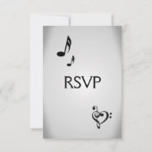 Silver Music Wedding Menu Choice RSVP (Achterkant)