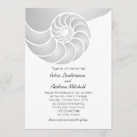 Silver Nautilus Shell Beach Wedding