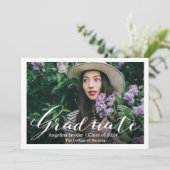 Silver Navy Blue Nursing School Afstuderen Foto Kaart (Staand voorkant)