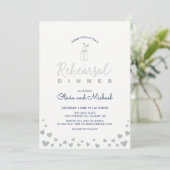 Silver & Navy | Invitation au dîner de répétition (Debout devant)