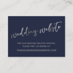 Silver & Navy Weddenschap Website en sla de datumk Visitekaartje