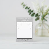 Silver Necklace Earrings Website QR Code Visitekaartje (Staand voorkant)