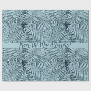 SILVER NEW ZEALAND LEAFY FERN PERSONALIZED KIWI NZ CADEAUPAPIER