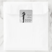 Silver Ombre Silhouette Enregistrer Le Sticker Dat (Sac)