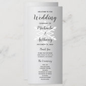 Silver Ombre Snowflake Winter Wedding Programma (Voorkant / Achterkant)