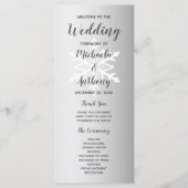 Silver Ombre Snowflake Winter Wedding Programma (Voorkant)
