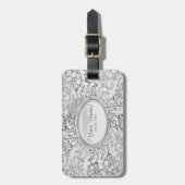 Silver Ornamental Kijk Bagagelabel (Voorkant verticaal)