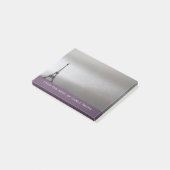 Silver Paars Paris Eiffel Tower Personalized Post-it® Notes (Schuin)