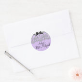 Silver/Paarse Forever Diamonds Bat Mitzvah Sticker (Envelop)