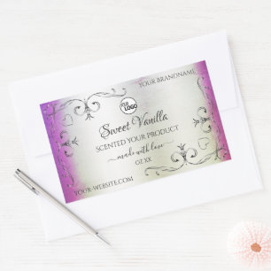 Silver Paarse marble Product Labels Logo