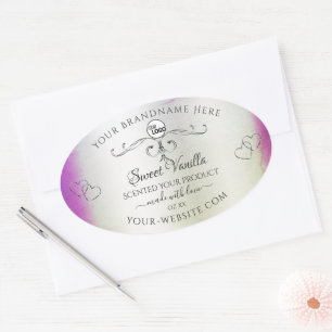 Silver Paarse marble Product Labels Logo