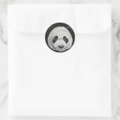 Silver Panda Ronde Sticker (Tas)