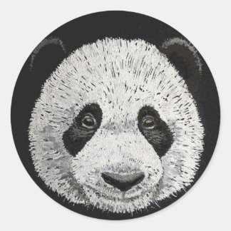Silver Panda Ronde Sticker