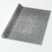 Silver Pard Glitter Shiny Glass Vip Cadeaupapier (Uitgerold)