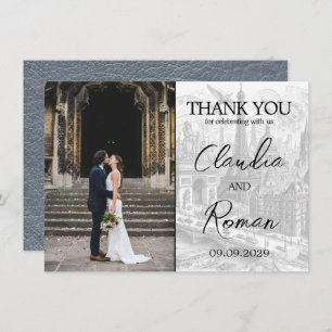 Silver Paris Passport Bedankkaart