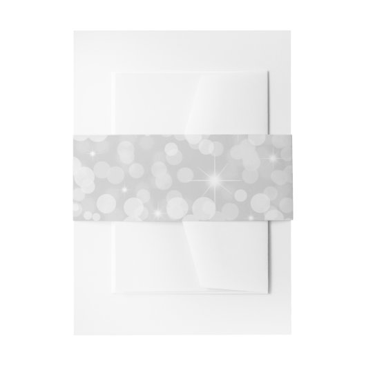 Silver Pattern Belly Band Uitnodigingen Wikkel (Voorkant Voorbeeld)