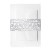 Silver Pattern Belly Band Uitnodigingen Wikkel (Voorkant Voorbeeld)