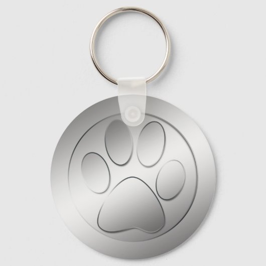 SILVER PAW PRINT SLEUTELHANGER (Voorkant)