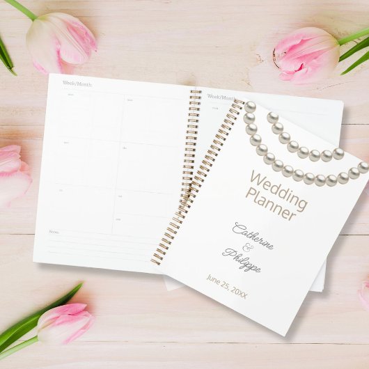 Silver Pearl Ketting bruiloft Planner