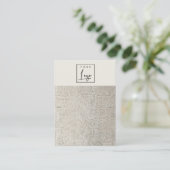 Silver Pearl Leather Ketting Display Visitekaartje (Staand voorkant)