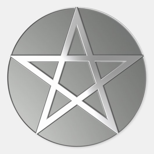 Silver Pentacle Sticker (Voorkant)