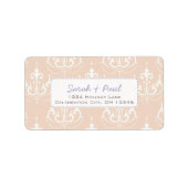 Silver Peony & Lavender Chandeiler Address Label (Voorkant)