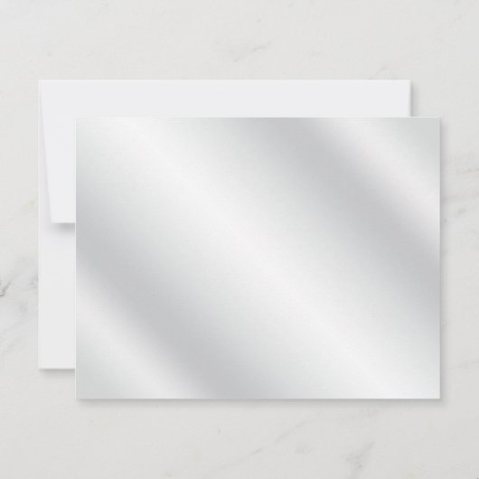 Silver Peony over White Reply Kaart (Achterkant)