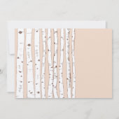 Silver Peony Russet Birch Tree Wedding Invitations Kaart (Achterkant)