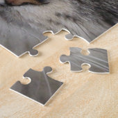 Silver Persian Cat Face Jigzaag Puzzle Legpuzzel (Zijkant)