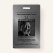 Silver/Personalized Photo - Employee Award Badge (Voorkant)