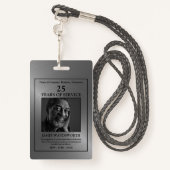 Silver/Personalized Photo - Employee Award Badge (Achterkant met draagriem)