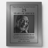 Silver/Personalized Photo - Employee Award Plaque (Devant)