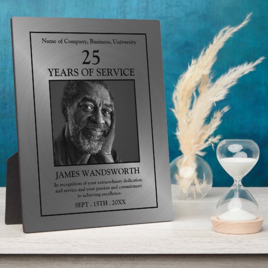 Silver/Personalized Photo - Employee Award Plaque (Côté)