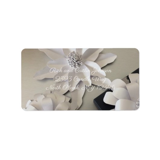 Silver Petals Nieuw Adres Etiket (Voorkant)