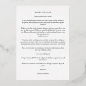 Silver Photo Wedding Vellum Transparency Initialen Folie Uitnodiging (Achterkant)