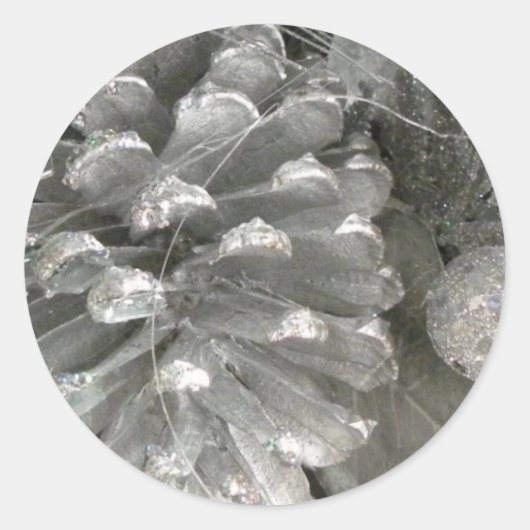 Silver Pine Cone Stickers (Voorkant)