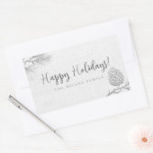 Silver Pine Holiday Rechthoekige Sticker (Envelop)