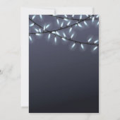 Silver PineTree, String Lights kerstparty Kaart (Achterkant)