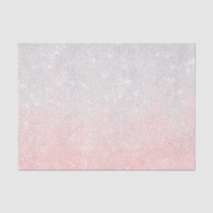 Silver & Pink Glitter Ombre Luxury Design Tissuepapier