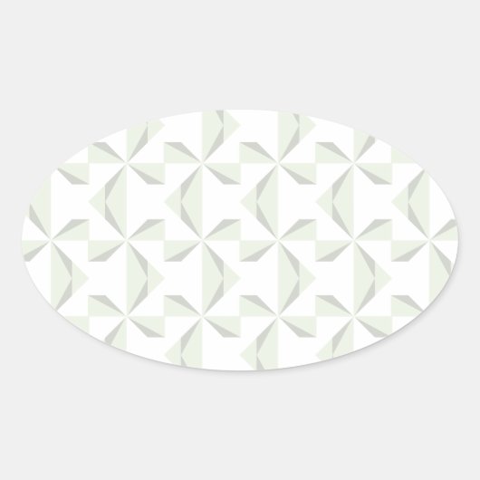 Silver Pinwheels Ovale Sticker (Voorkant)