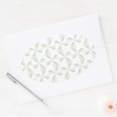 Silver Pinwheels Ovale Sticker (Envelop)