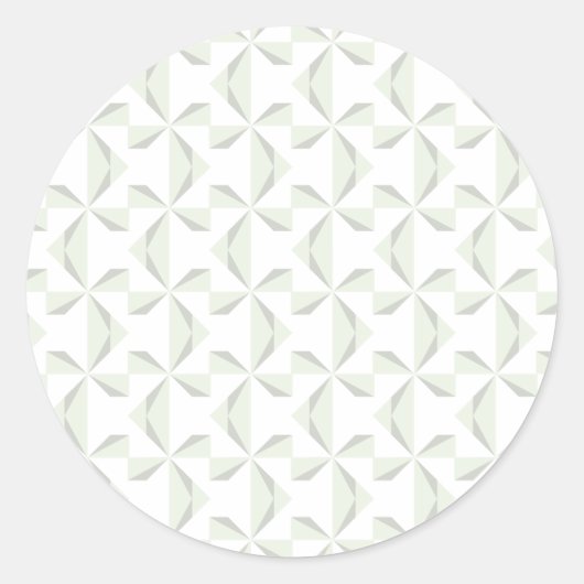 Silver Pinwheels Ronde Sticker (Voorkant)