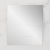 Silver Place Card (Buitenkant ongevouwen)