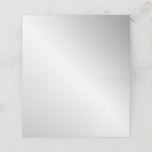 Silver Place Card (Buitenkant ongevouwen)