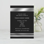 Silver Platinum Shine Elegant Event Uitnodiging (Staand voorkant)