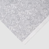 Silver & Plum Floral Lace Tissue Paper Tissuepapier (Detail)