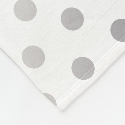 Silver Polka Dots Pattern Fleece Deken (Hoek)