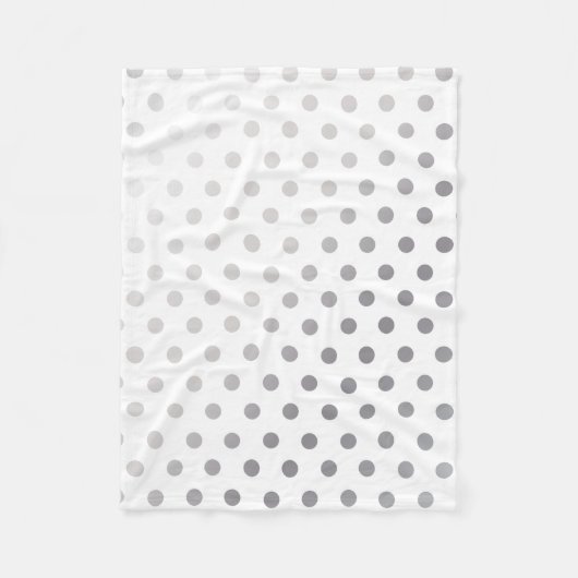 Silver Polka Dots Pattern Fleece Deken (Voorkant)