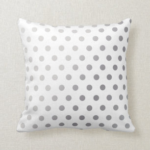 Silver Polka Dots Pattern Kussen